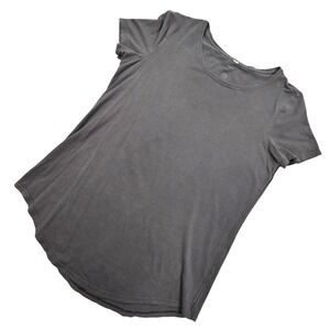 Lululemon Love Tee Short Sleeve Curved Hem Crew Neck Dark Grey Size 4 / S